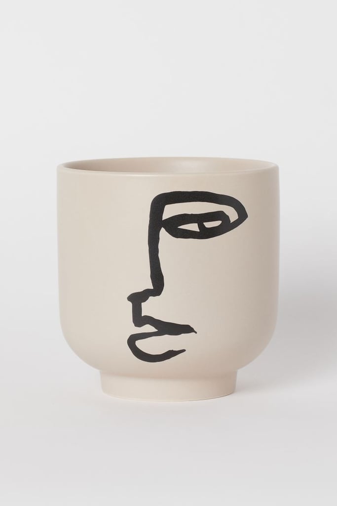 H&M Plant Pot with Graphic Design