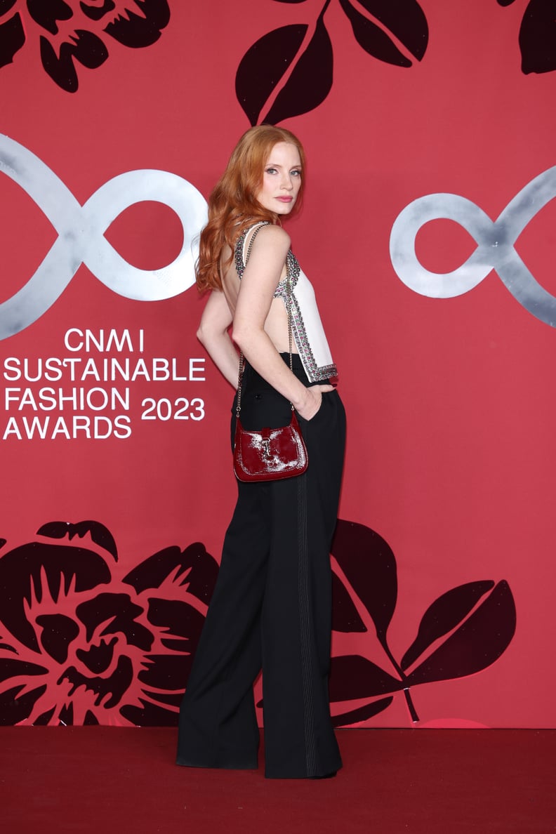 Jessica Chastain Wearing a Backless Top