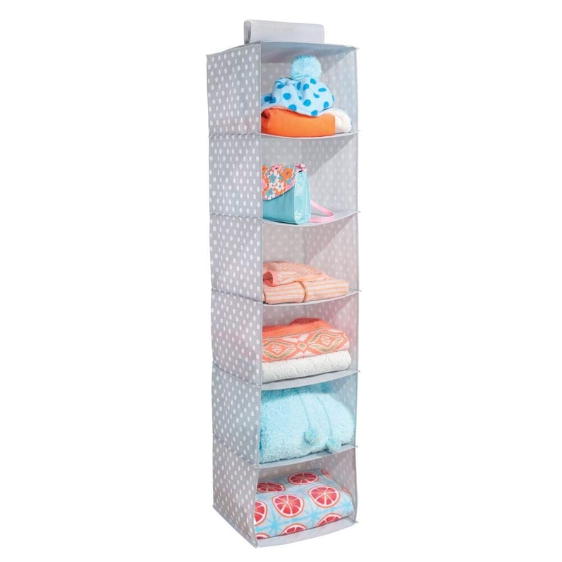 mDesign Soft Fabric Over Closet Rod Hanging Storage Organizer