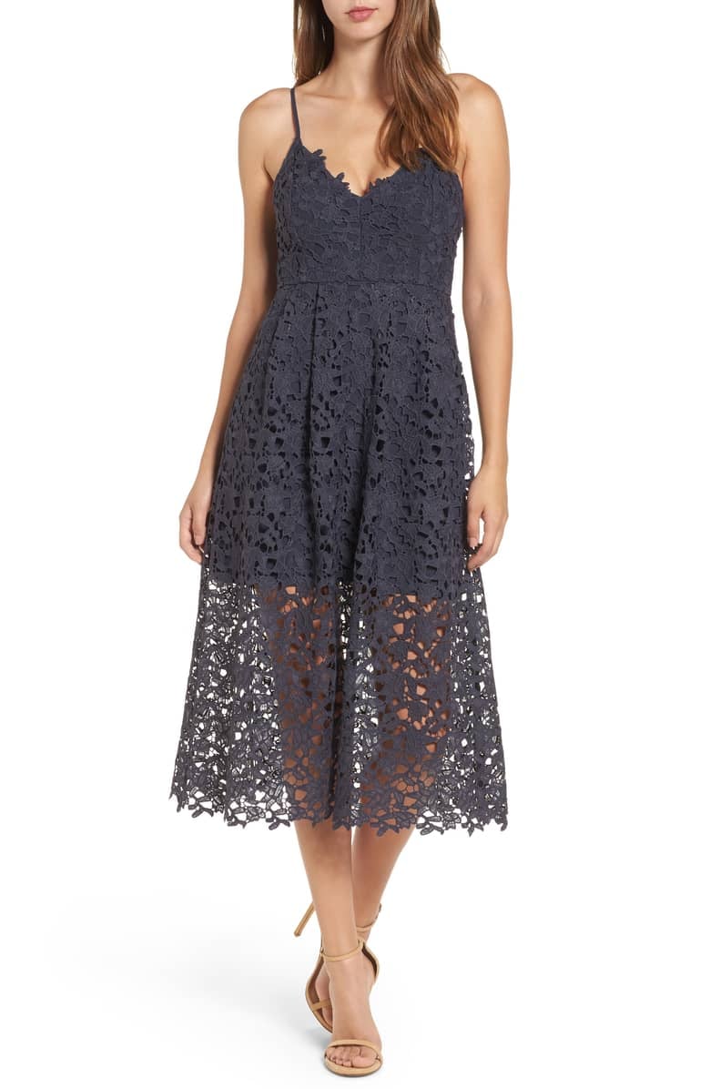 Nordstrom astr the label lace midi dress discount