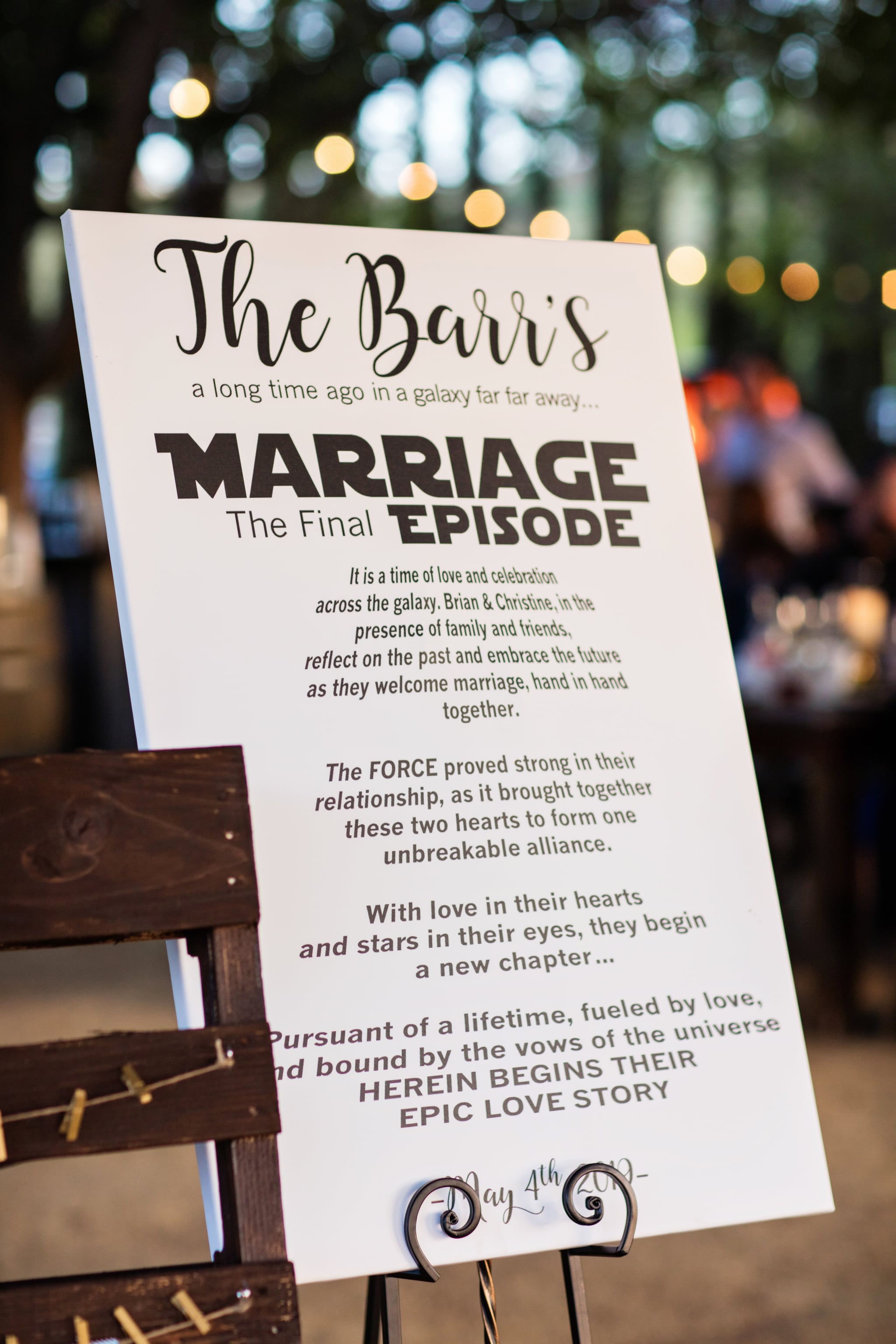 Christine And Brian S Star Wars Themed Wedding The Disney