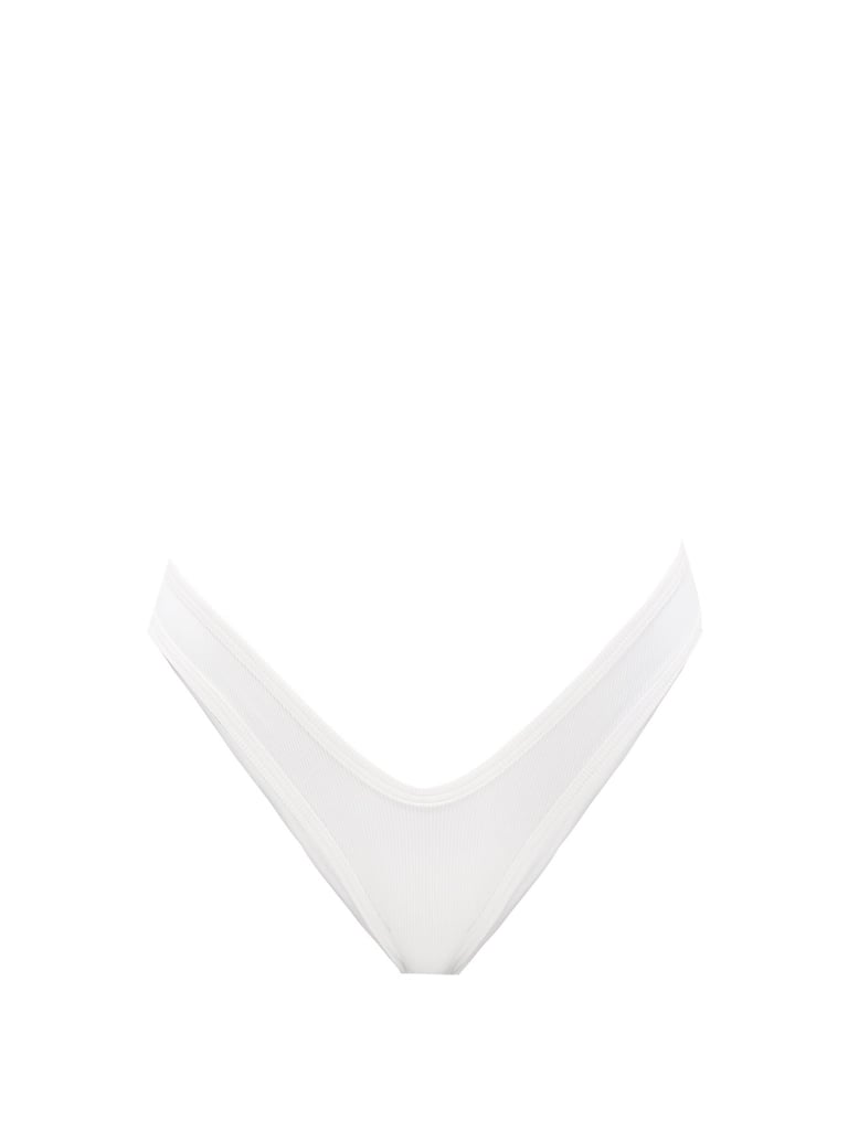 High-Leg Ribbed Bikini Briefs