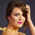You Know You're Wondering What Mandy Moore's Bold Emmys Lipstick Is