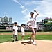 Jason Sudeikis Throws Out First Pitch With His Kids | Photos