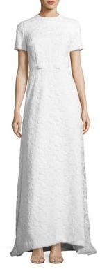 Self-Portrait White Rose Lace Open-Back Gown ($1,280)