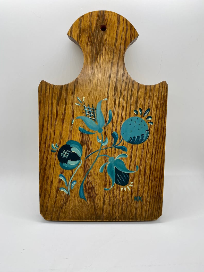 Vintage Hand-Painted Solid Wood Cutting Board