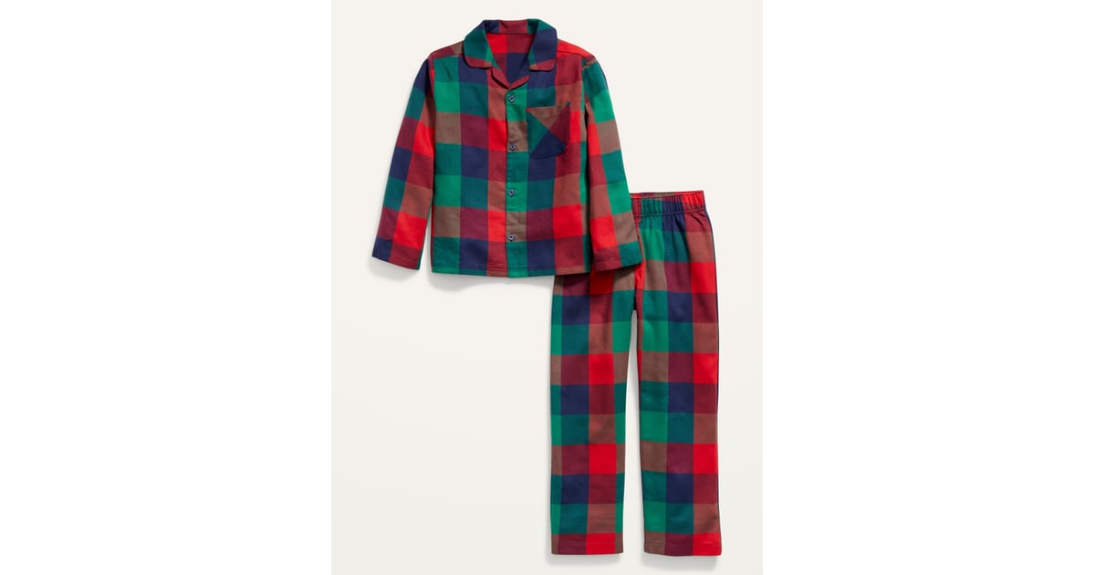 Old Navy Patterned Flannel Pajama Set For Boys | Old Navy Matching