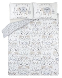 George Home White Celestial Bear Easy Care Duvet Set