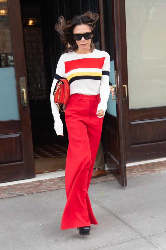 victoria beckham red pants