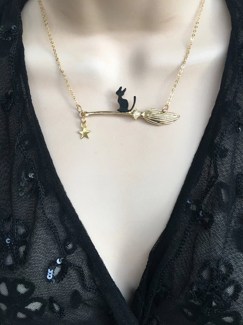 A Bewitchingly Charming Find: Black Cat Pendant Necklace