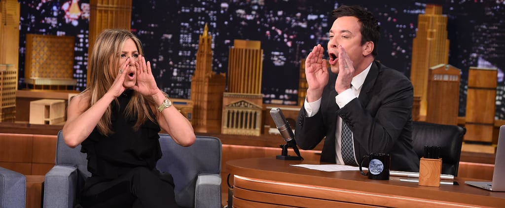 Jennifer Aniston Playing Lip Flip With Jimmy Fallon Video