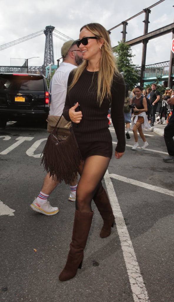 Olivia Wilde Wears Michael Kors Hot Pants at NYFW