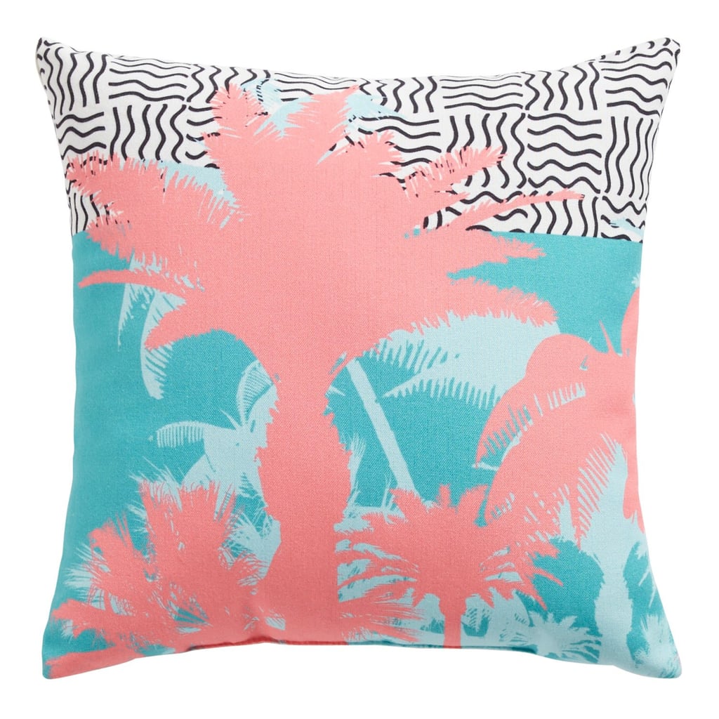Pink Palm Tree Mix Print Pillow