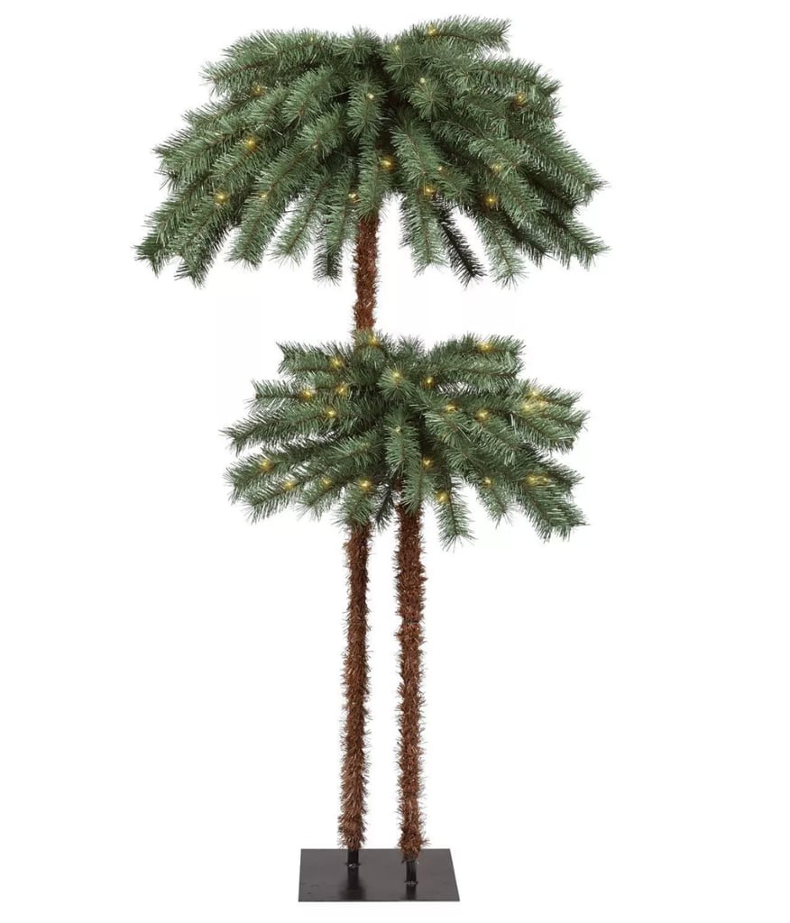 5-Foot Pre-Lit Artificial Slim Christmas Palm Tree Set