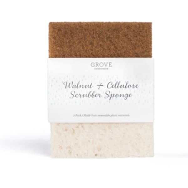 Grove Collaborative Walnut Scrubber Sponge Set