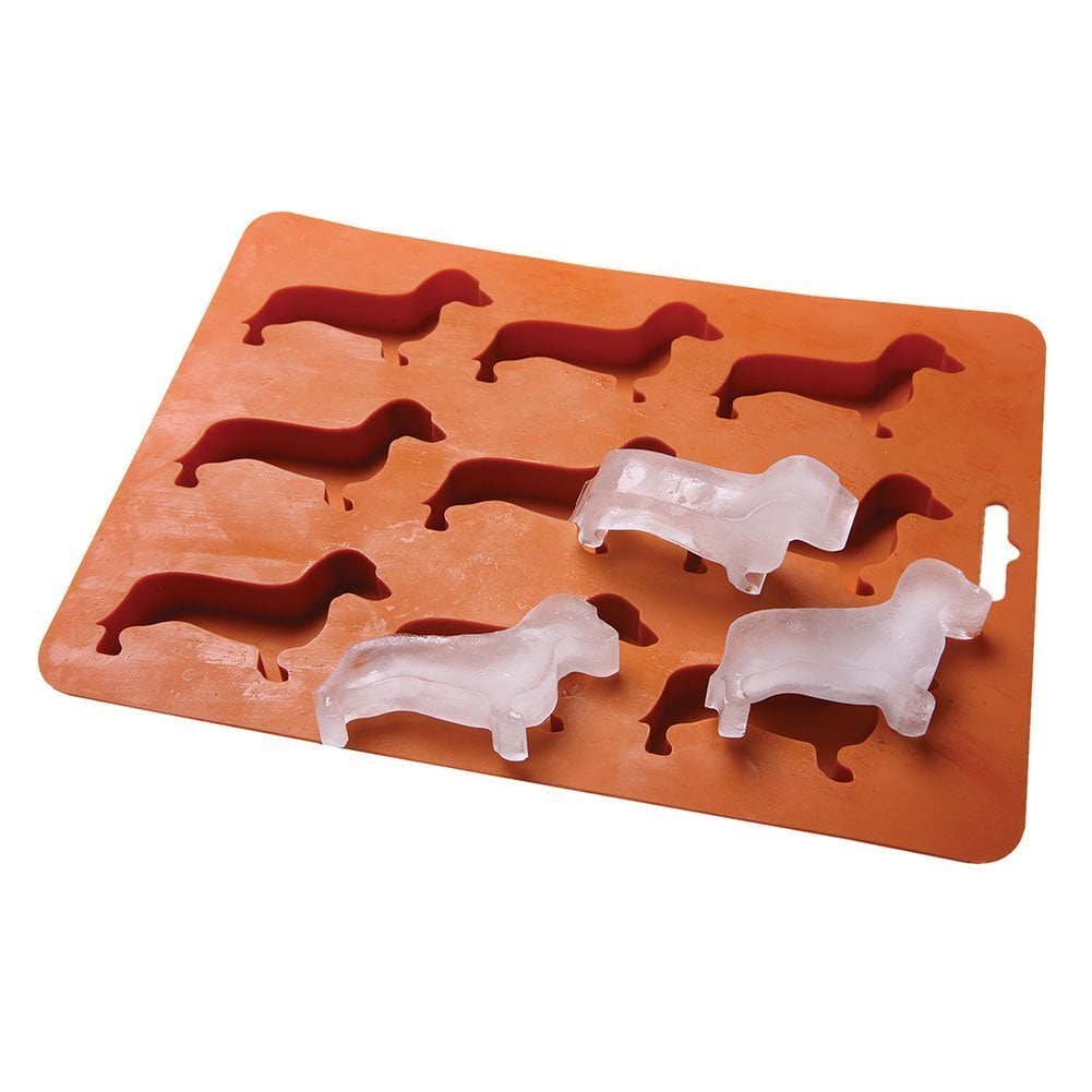 For Dog Lovers: Dachshund Dog Shaped Silicone Ice Cube Molds and Tray