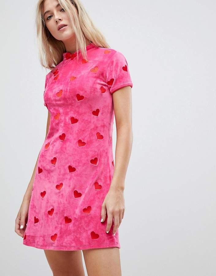 Lazy Oaf Valentine's HeartEmbroidered Dress Best Valentine's Day Products From ASOS