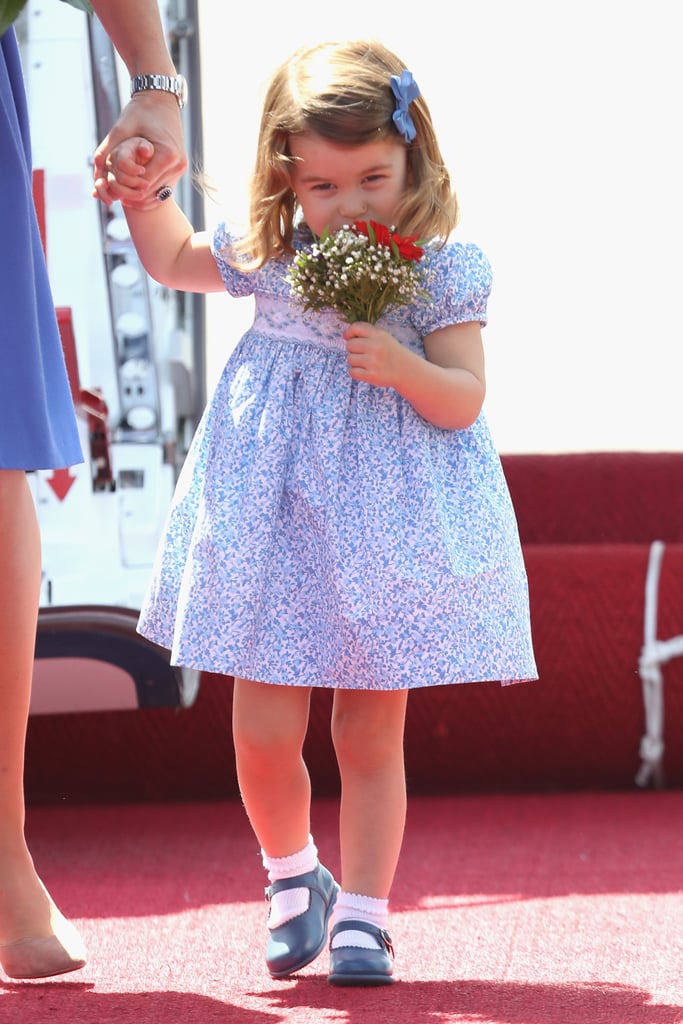 Princess Charlotte Smelling Flowers in Germany 2017