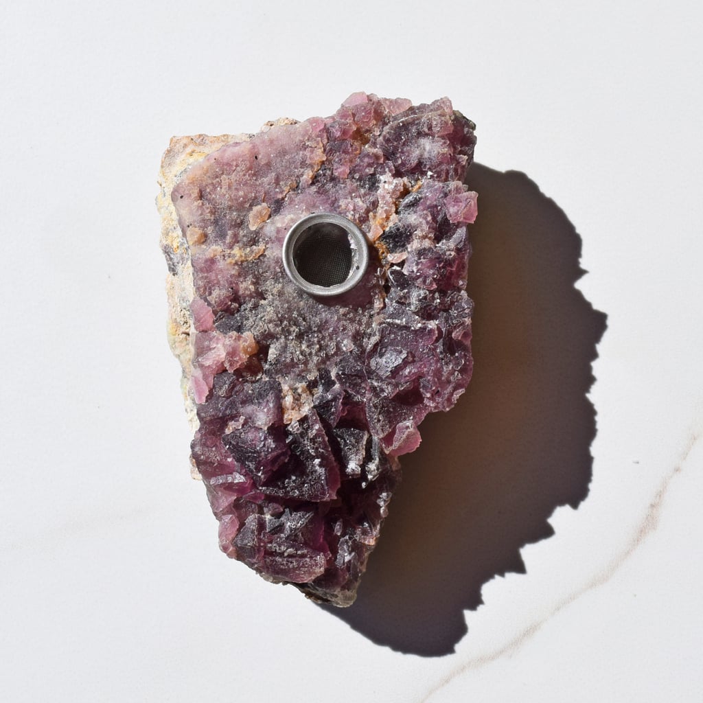 Raw Cubic Fluorite Crystal Pipe ($149)