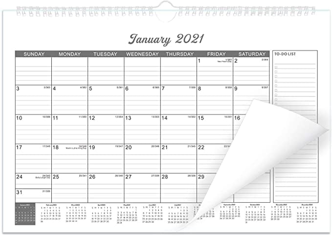 Wall Calendar 2021 For Organizing and Planning