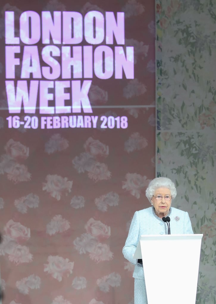 Queen Elizabeth II at Fashion Week