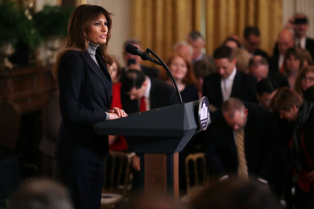 Melania Trump's Gray Turtleneck Sweater