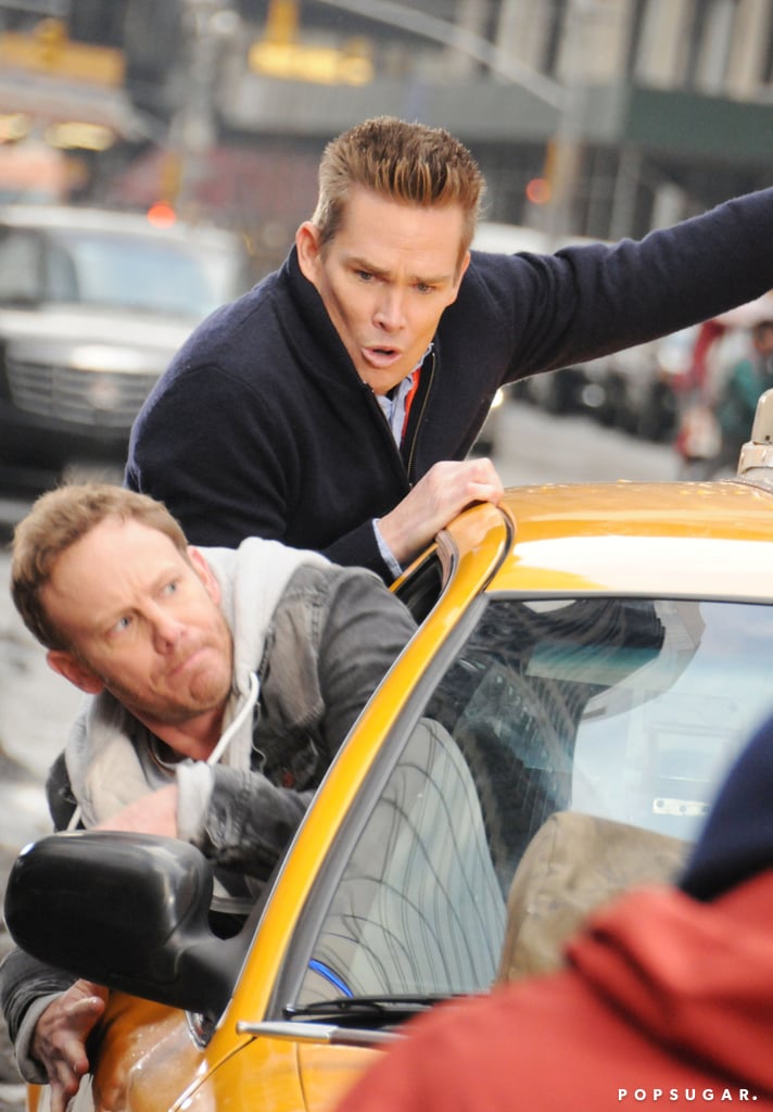 McGrath and Ziering pulled themselves out of a moving cab.
