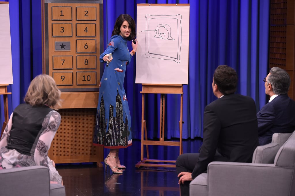 Shailene Woodley in Valentino Dress on Jimmy Fallon