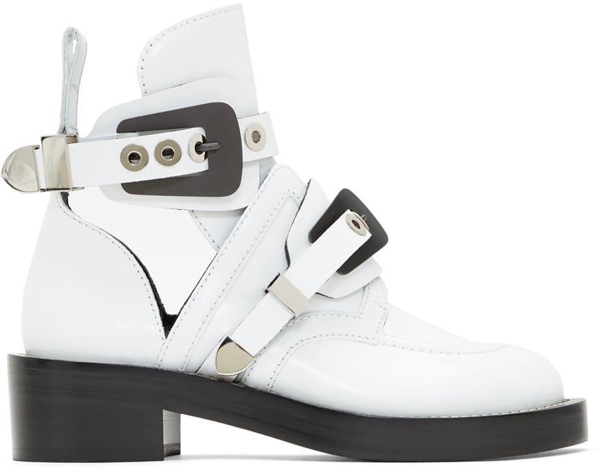 balenciaga ceinture boots white