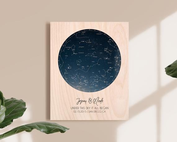Written In The Stars Star Map Constellation Map On Wood | It's Written In The Stars — The Hot Wedding  Theme Of 2019 Is All Things Celestial | Popsugar Love & Sex Photo 63
