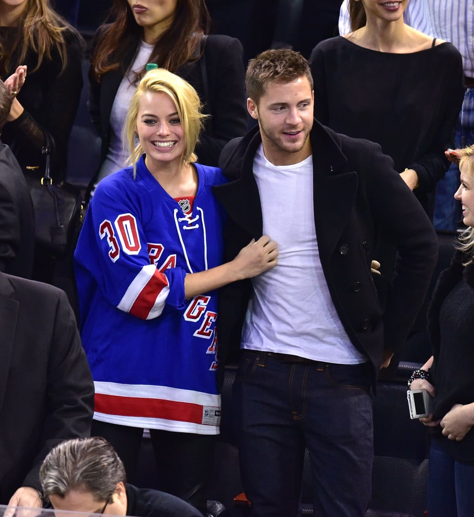 Margot Robbie and Tom Ackerley at NY Rangers Game