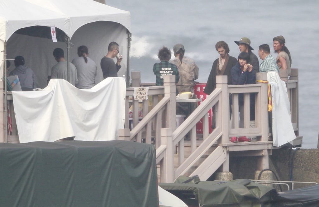 Andrew Garfield on the Set of Silence