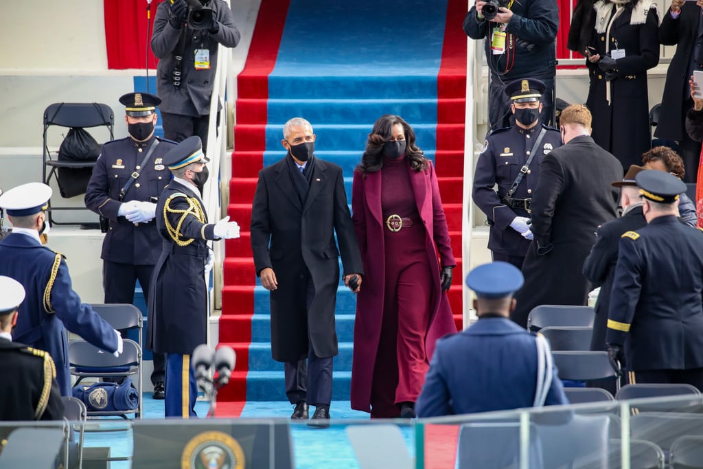 Michelle Obama's Plum Sergio Hudson Suit on Inauguration Day