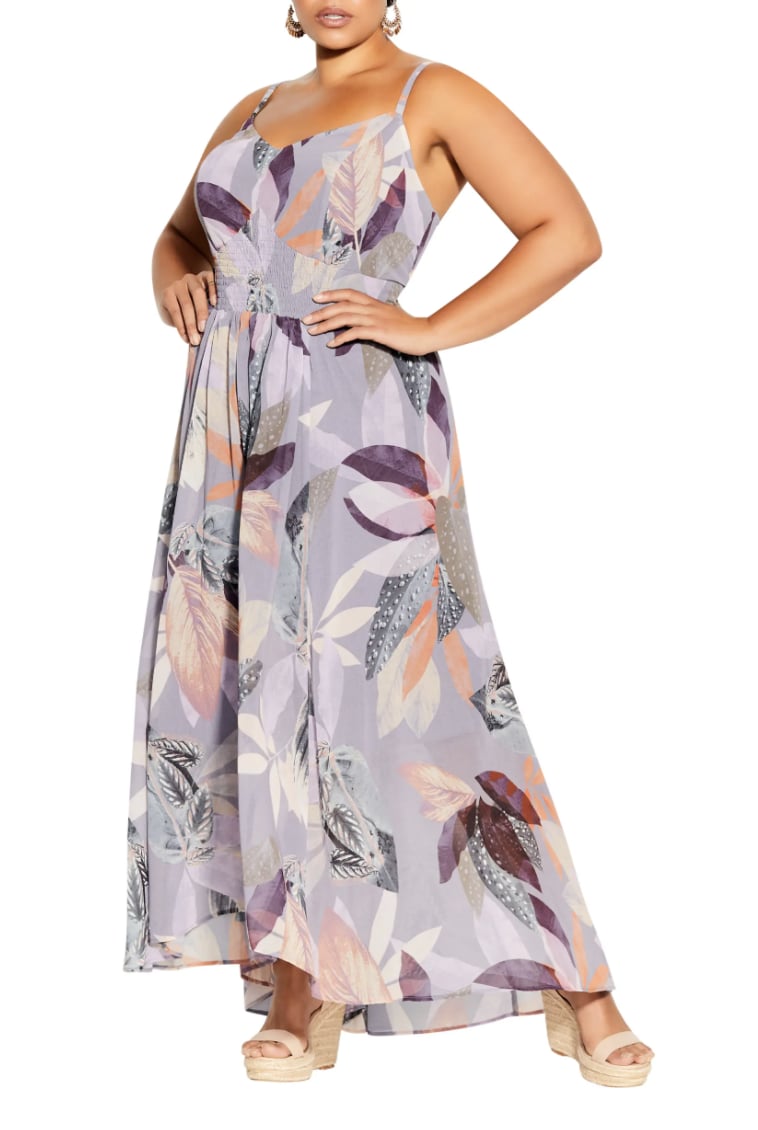 City Chic Paradise Palm Maxi Dress