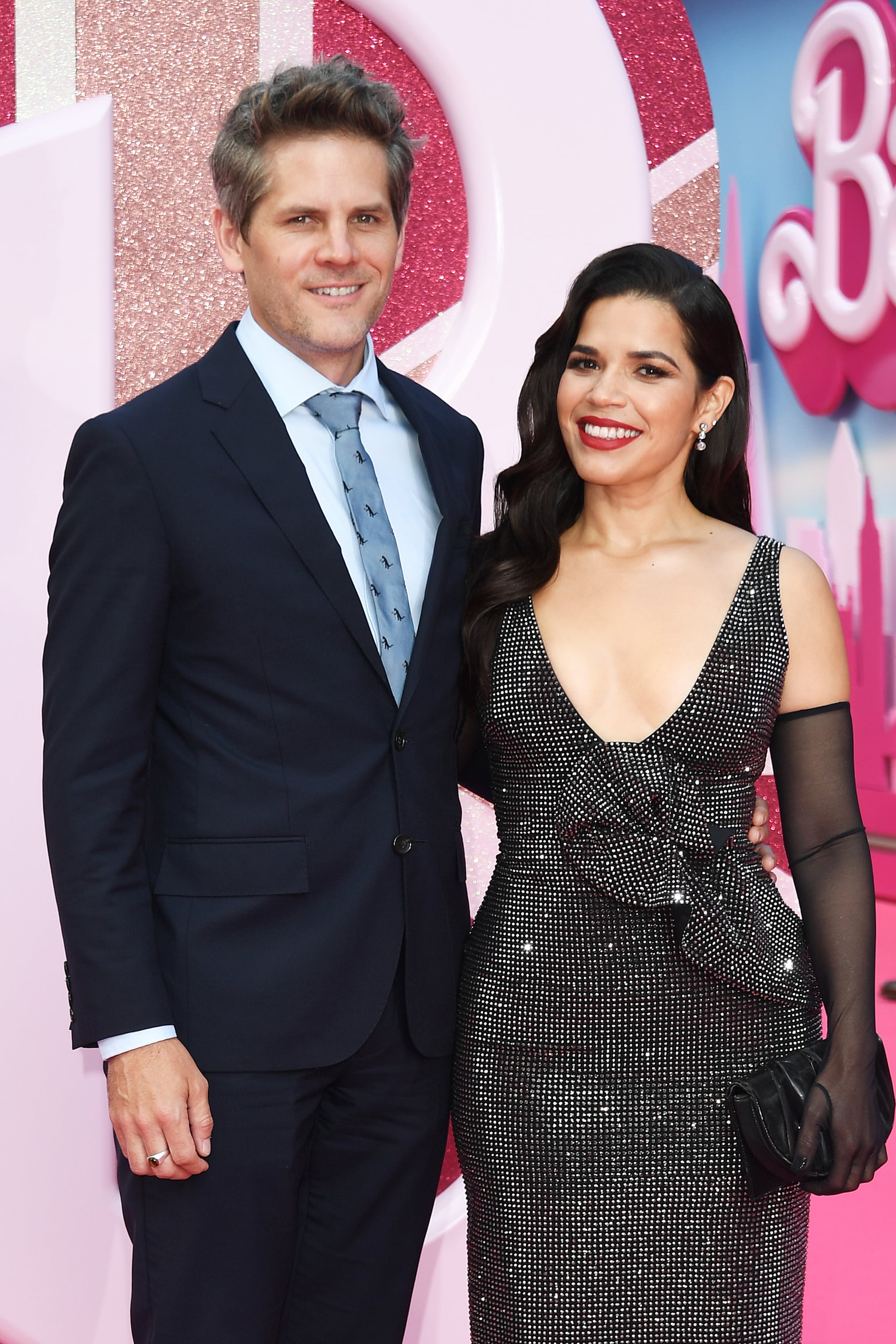 LONDON, ENGLAND - JULY 12: Ryan Piers Williams and America Ferrera attend the European Premiere of 