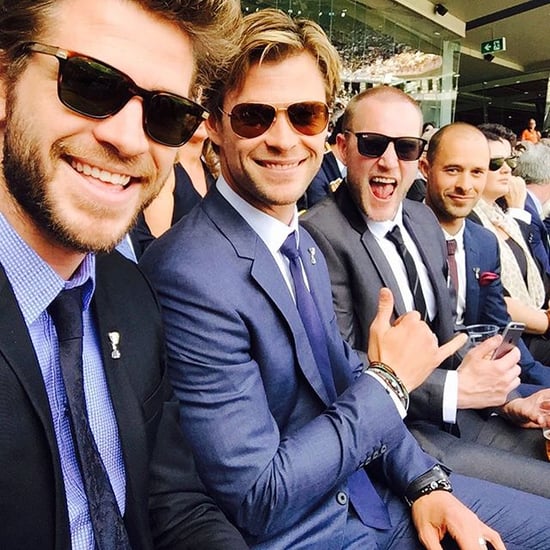 Liam and Chris Hemsworth at the AFL Grand Final