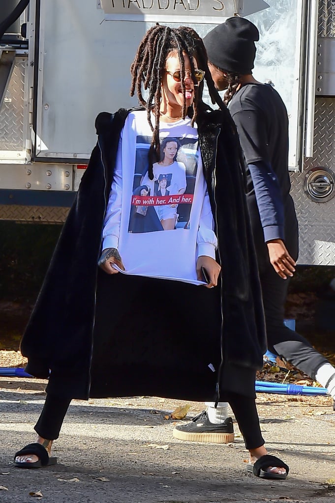 The Singer Obviously Loved the Meta Look, Rocking the Top on the Set of Ocean's Eight