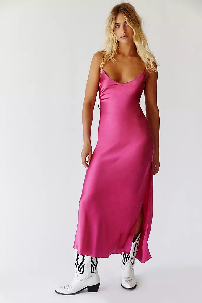 Tie Strap Long Slip Dress