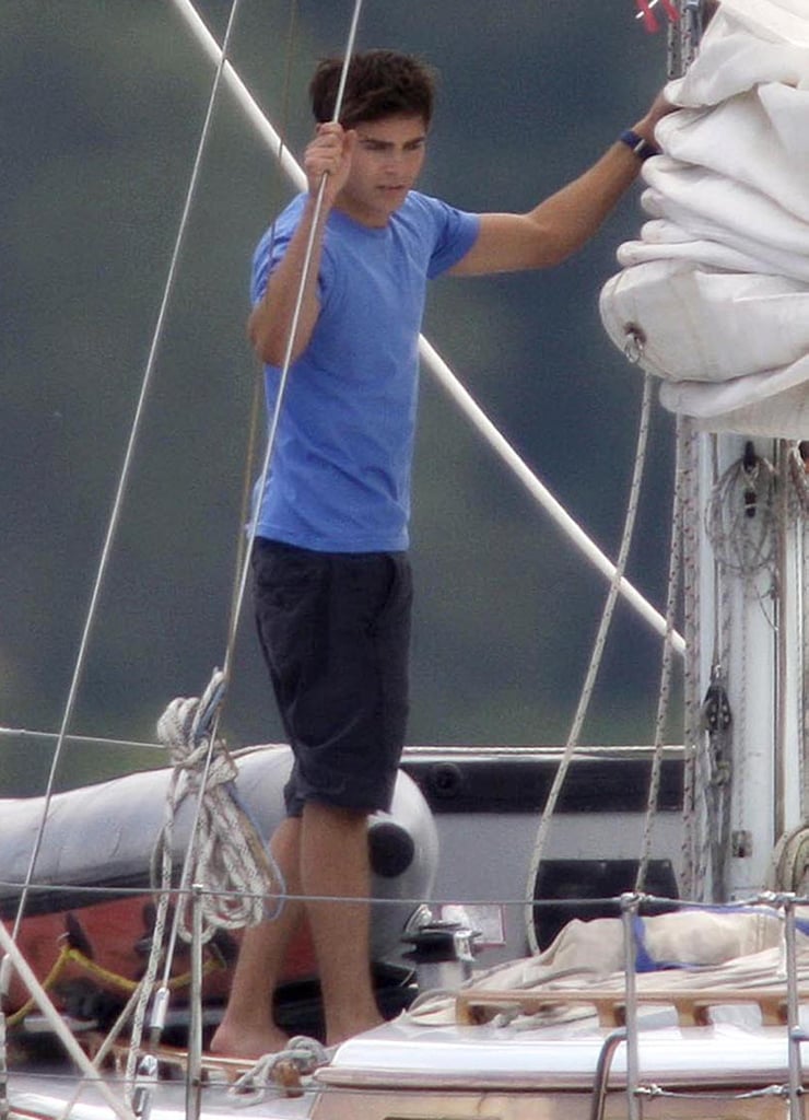 Zac Efron shot scenes for Charlie St. Cloud around Vancouver on a sailboat in 2010.