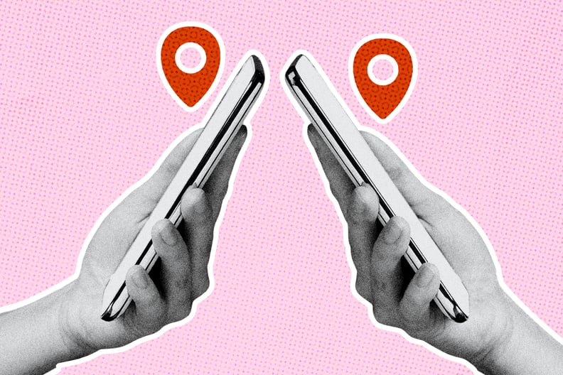 two cell phones with tracking pins