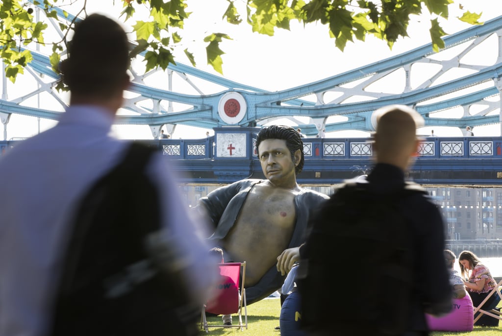 Giant Jeff Goldblum Sculpture in London