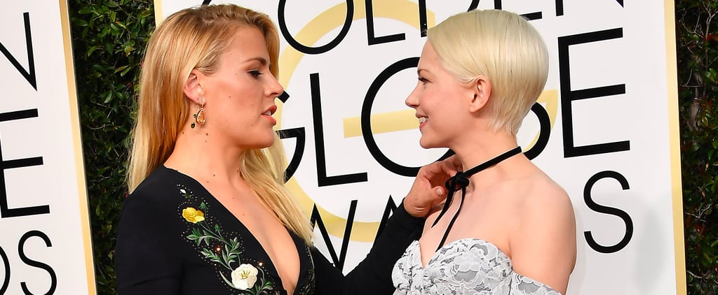 Michelle Williams and Busy Philipps at 2017 Golden Globes