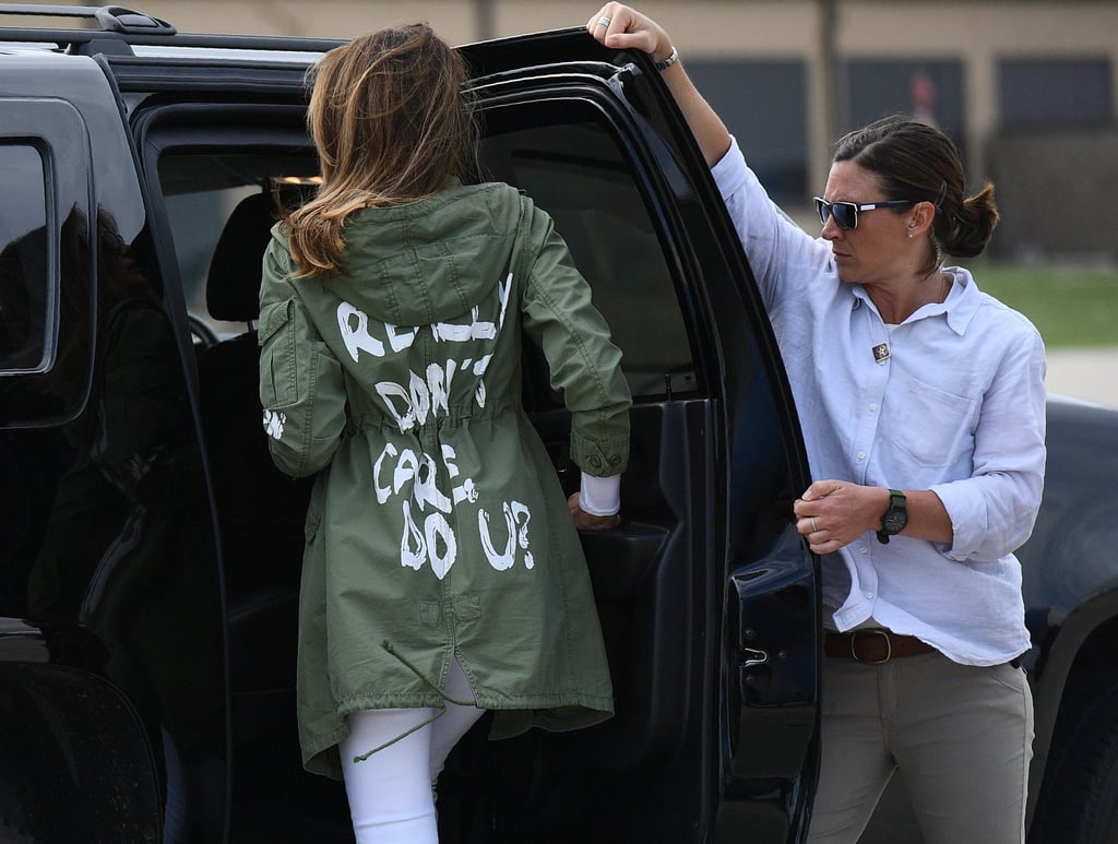 Melania Trump Wore a Jacket With a Rather Blunt Message