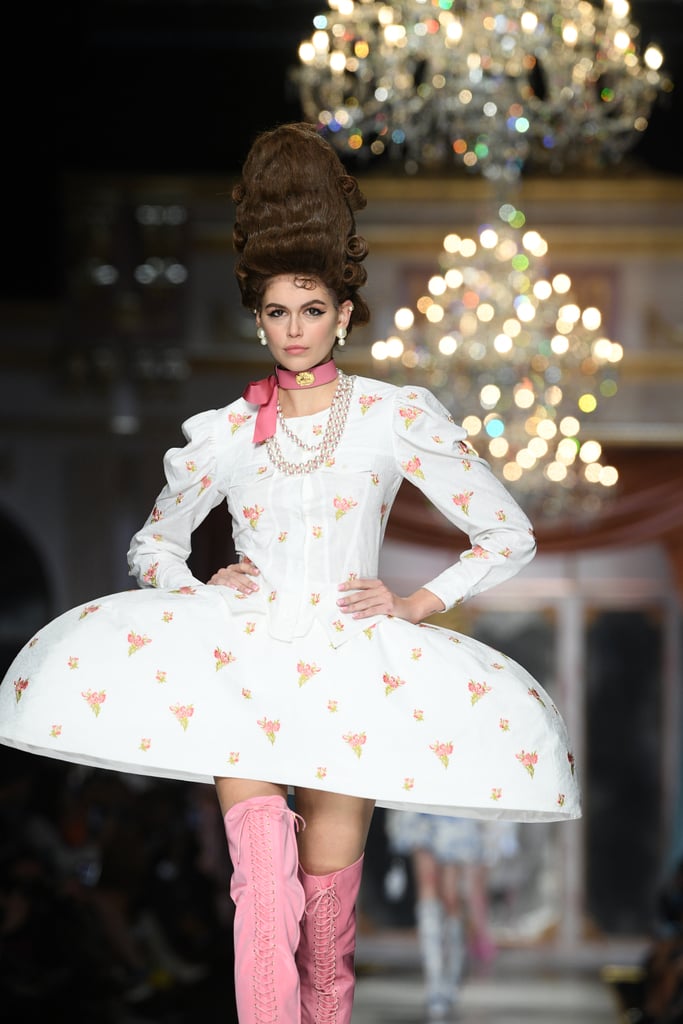 Kaia Gerber on the Moschino Fall 2020 Runway at Milan Fashion Week