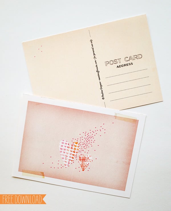 Lovely Postcard Valentine's Printable | Valentine's Day ...