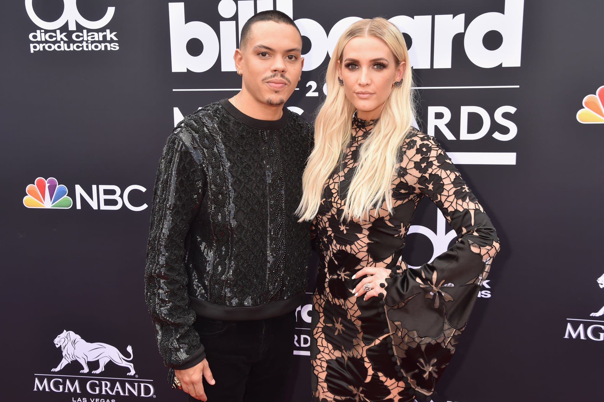 Ashlee Simpson and Evan Ross at 2018 Billboard Music Awards