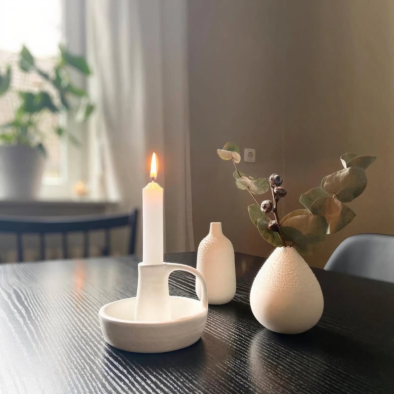 Scandinavian-Style Holder: Nordic Style Ceramic Candle Holder