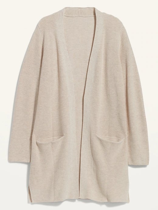 Old Navy Textured Shaker-Stitch Long-Line Open-Front Sweater