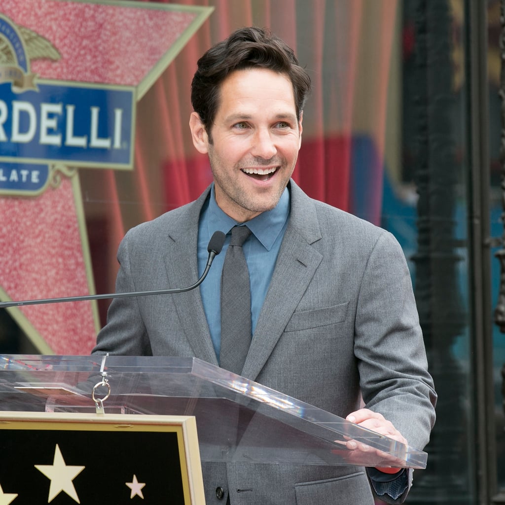 Paul Rudd With His Family on the Hollywood Walk of Fame