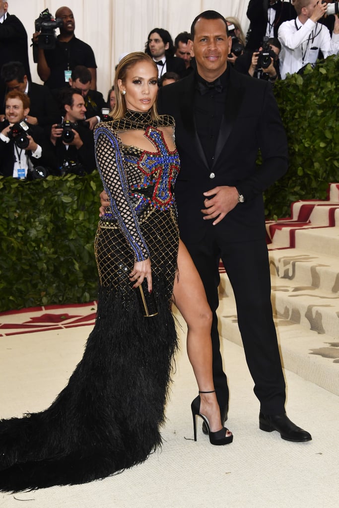 Jennifer Lopez and Alex Rodriguez at the Met Gala 2018